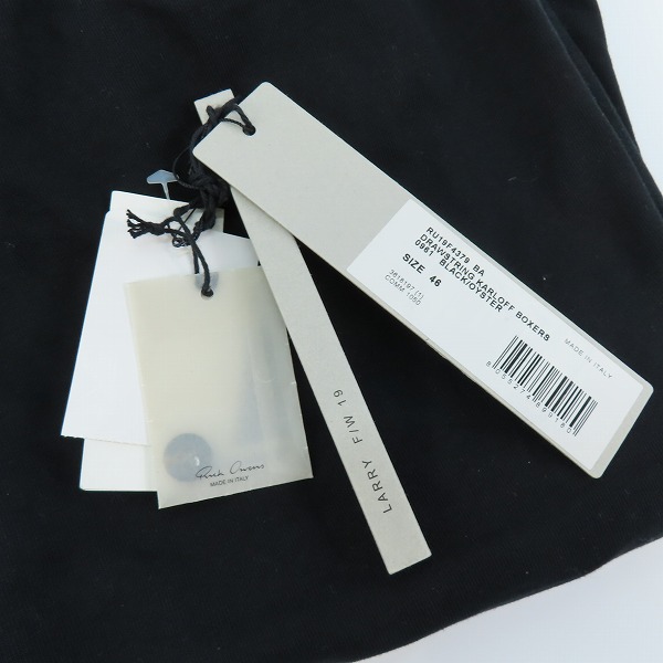 実際に弊社で買取させて頂いたRick Owens/リックオウエンス 19FW KARLOFF BOXERS RU19F4379-BA/46の画像 8枚目
