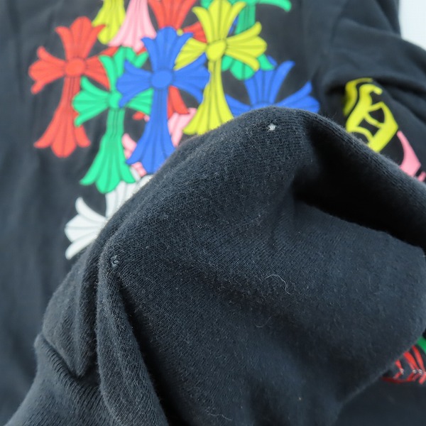 実際に弊社で買取させて頂いたCHROME HEARTS/クロムハーツ セメタリ―クロス トップス ロングＴシャツ コットン/XLの画像 8枚目