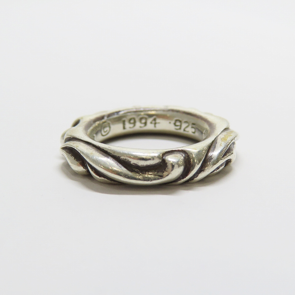 実際に弊社で買取させて頂いたCHROME HEARTS/クロムハーツ スクロール バンド リング/9号の画像 1枚目