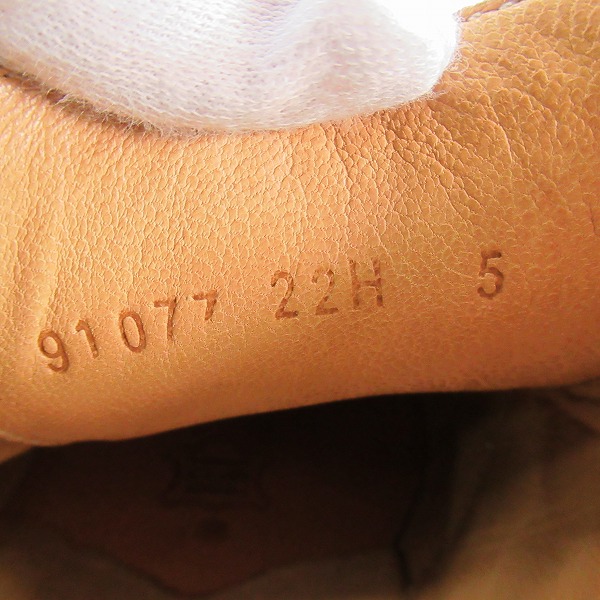 実際に弊社で買取させて頂いたParaboot/パラブーツ CHAMBORD/TEX MARRON-LIS CAFE シャンボード 710707/5 シューツリー付きの画像 5枚目