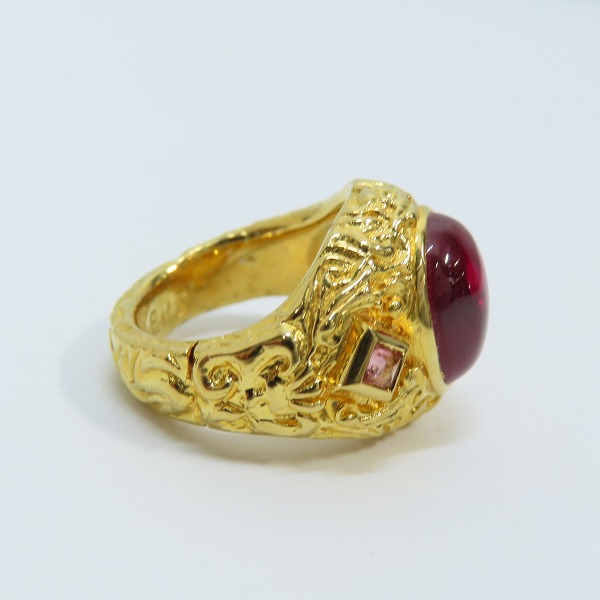 実際に弊社で買取させて頂いたCelia de Flers/セリー デ フレール リバティーン ルビー リング 9号の画像 4枚目