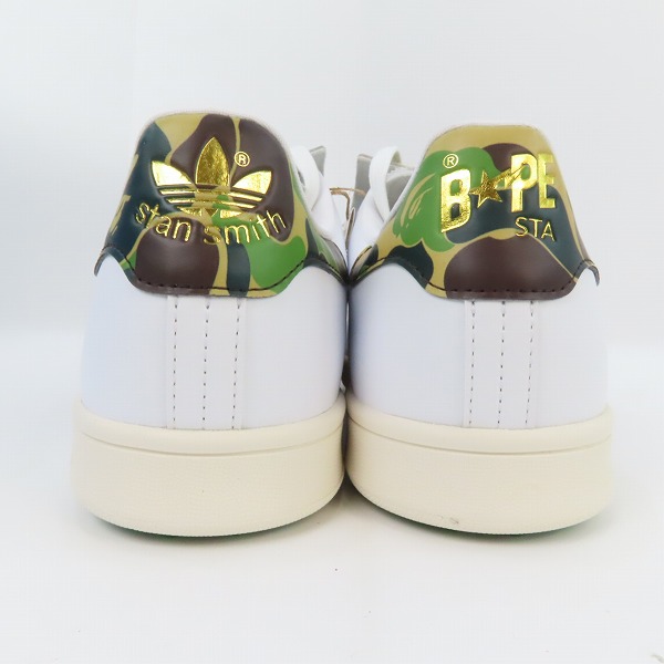 実際に弊社で買取させて頂いた【未使用】A BATHING APE×adidas/アベイシングエイプ×アディダス Stan Smith Golf スタンスミス ゴルフ IG5916 28.5の画像 1枚目