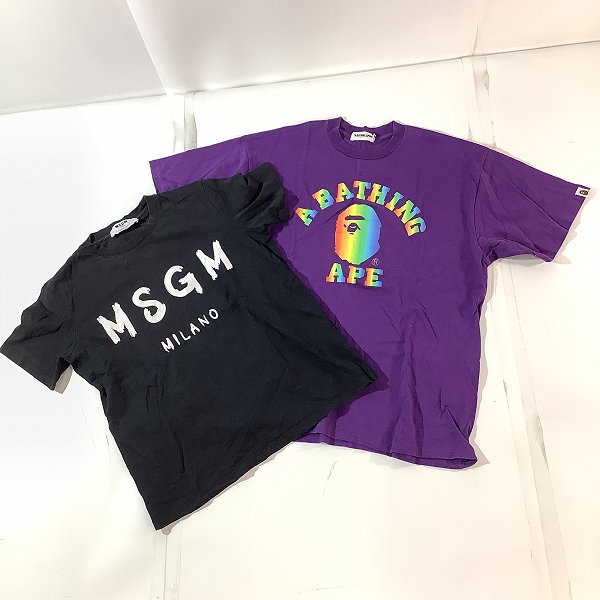 実際に弊社で買取させて頂いた【おまとめ】アルマーニ/アベイシングエイプ/エムエスジーエム 他 デニムジャケット/長袖シャツ/Tシャツ 等の画像 2枚目