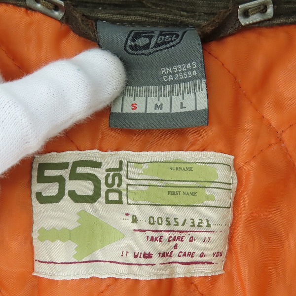 実際に弊社で買取させて頂いたDIESEL/ディーゼル 55DSL/フィフティーファイブディーエスエル 襟ボア コーデュロイ ミリタリー ジャケット/Sの画像 2枚目