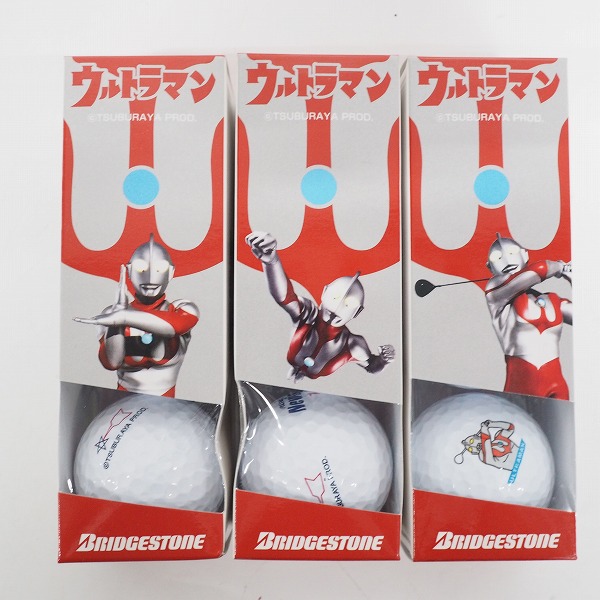 実際に弊社で買取させて頂いた 【未使用/オウンネーム】BRIDGESTONE/ブリヂストン ALTUS Newing ウルトラマン ゴルフボール ホワイト3スリーブの画像 0枚目