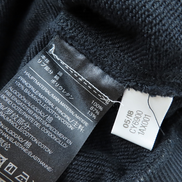 実際に弊社で買取させて頂いたY-3/ワイスリー adidas×Yohji Yamamoto/アディダス×ヨウジヤマモト バック ロゴプリント ジップアップパーカー CY6900/Lの画像 3枚目