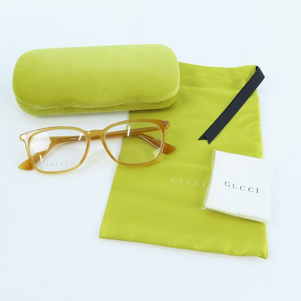 実際に弊社で買取させて頂いたGUCCI/グッチ インターロッキングG メガネフレーム アイウェア GG0156OA 003の画像 9枚目