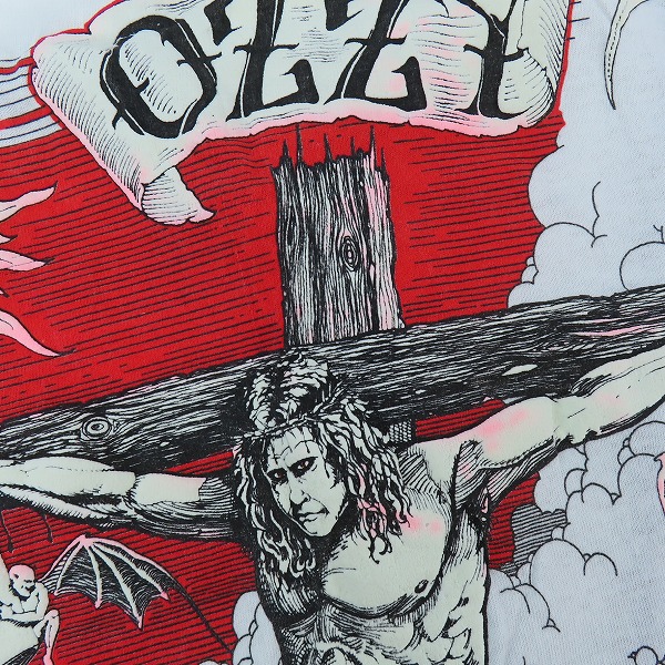 実際に弊社で買取させて頂いたOZZY OSBOURNE/オジーオズボーン 1991/90S/ヴィンテージ/USA製/Glow in the Dark Tシャツ Lの画像 5枚目