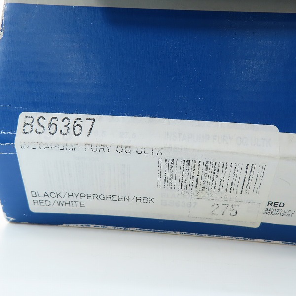 実際に弊社で買取させて頂いたReebok/リーボック INSTAPUMP FURY OG ULTK インスタポンプフューリー BS6367/27.5の画像 9枚目