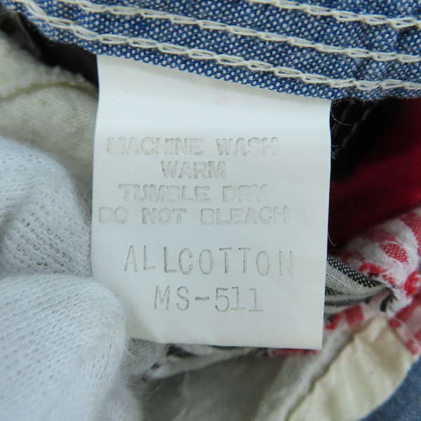 実際に弊社で買取させて頂いたSUGAR CANE/シュガーケーン 東洋エンタープライズ パッチワーク 半袖 ボタンシャツ MS-511/Mの画像 3枚目