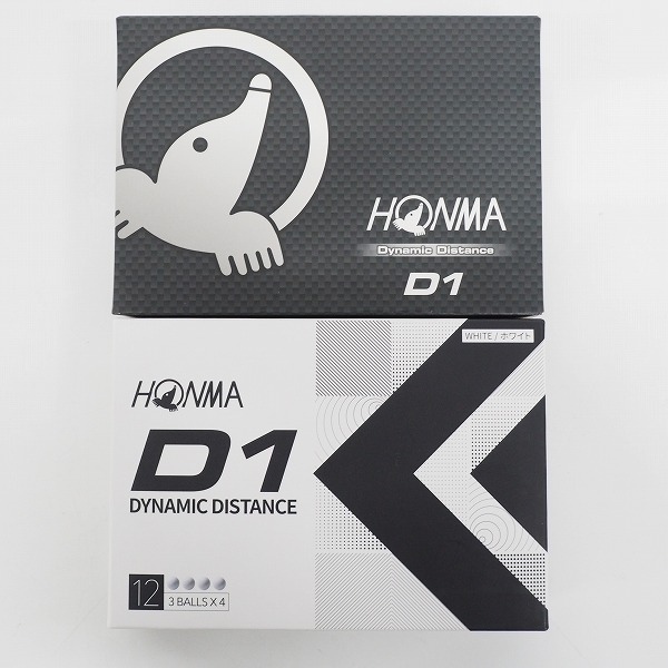 実際に弊社で買取させて頂いた【未使用】HONMA/ホンマ D1 DYNAMIC DISTANCE ゴルフボール ホワイト・イエロー 計2ダースの画像 4枚目