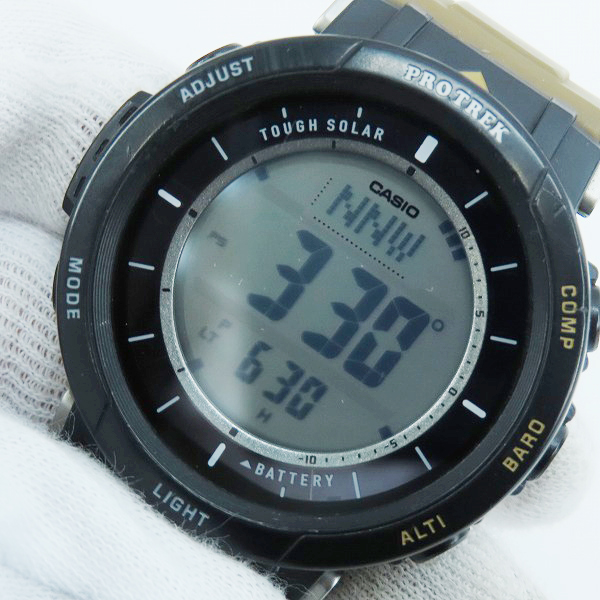 実際に弊社で買取させて頂いたCASIO/カシオ PRO TREK/プロトレック トリプルセンサー/タフソーラー PRG-30-5JFの画像 4枚目