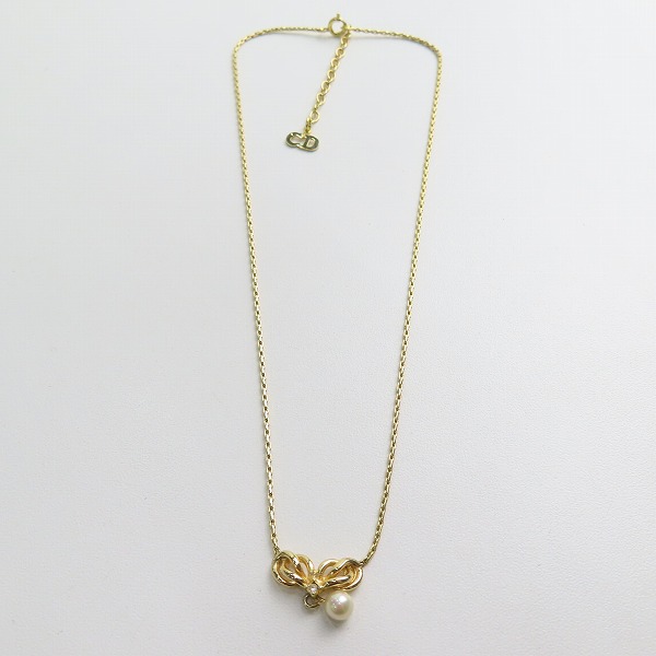 実際に弊社で買取させて頂いたChristian Dior/クリスチャンディオール パールドロップ ネックレス の画像 8枚目