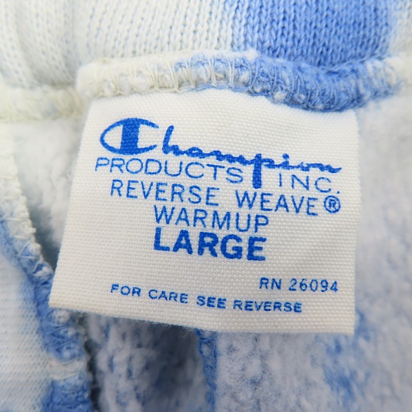 実際に弊社で買取させて頂いたRHC Ron Herman×Champion/ロンハーマン×チャンピオン タイダイ スウェットパンツ ブルー C8-H214/Lの画像 3枚目
