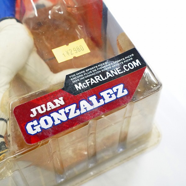 実際に弊社で買取させて頂いた【未開封】McFARLANE TOYS/マクファーレントイズ テキサス・レンジャーズ #19 JUAN GONZALEZ フアン・ゴンザレス フィギュアの画像 4枚目