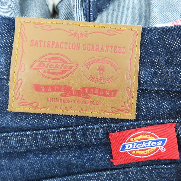 実際に弊社で買取させて頂いたDickies×Brooks Brothers/ディッキーズ×ブルックスブラザーズ ジップフライ デニムパンツ 152M40BR02 /28の画像 3枚目