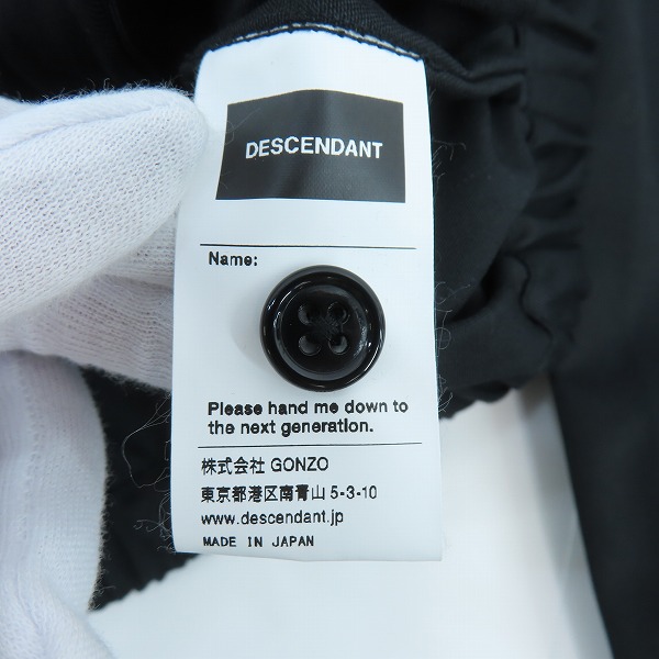 実際に弊社で買取させて頂いたDESCENDANT/ディセンダント 22SS BINO TC TWILL JACKET ANTISTATIC/ジップブルゾン 2の画像 4枚目
