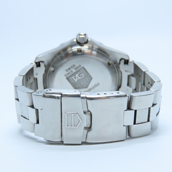 実際に弊社で買取させて頂いた【ジャンク】TAG HEUER/タグホイヤー 2000エクスクルシーブ オートマチック AUTOMATIC 200M 黒文字盤 腕時計 WN2111 の画像 2枚目