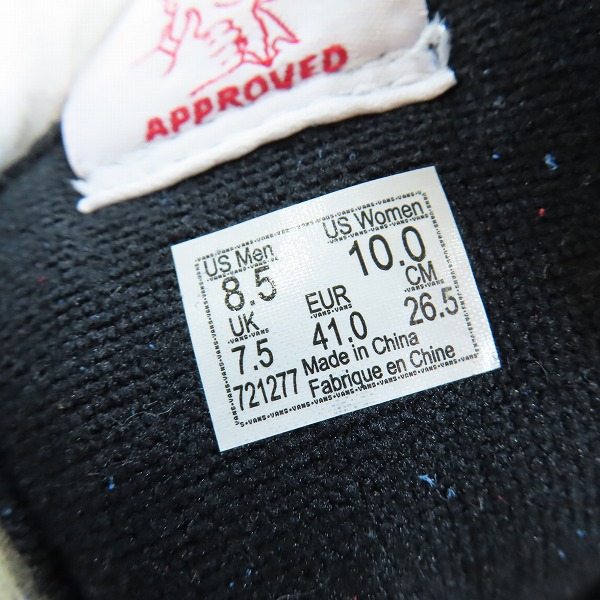 実際に弊社で買取させて頂いた【未使用】VANS/バンズ SK8-HI 38 REISSUE/スケート ハイ 50周年記念 パイレーツスカル ハイカットスニーカー VN0A2XS1JSO/26.5の画像 5枚目