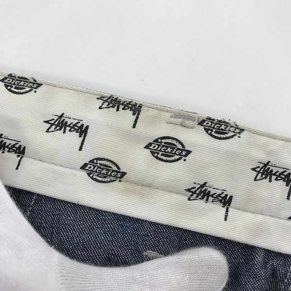 実際に弊社で買取させて頂いたSTUSSY×DICKIES/ステューシー × デッキーズ デニムショートパンツ/ハーフパンツ DI-ST-14SS02M/36の画像 7枚目