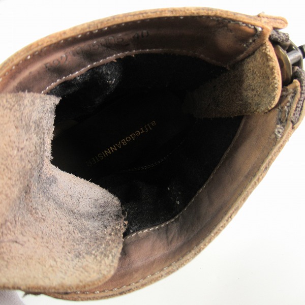 実際に弊社で買取させて頂いたalfredoBANNISTER/アルフレッドバニスター レースアップ/バックジップ ブーツ 5221005005/40の画像 4枚目