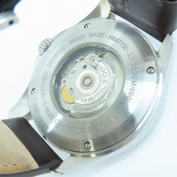 実際に弊社で買取させて頂いたHAMILTON/ハミルトン カーキ パイロット デイデイト 自動巻き H647150の画像 3枚目