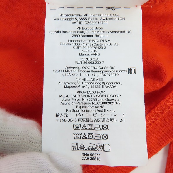 実際に弊社で買取させて頂いたWTAPS×VANS/ダブルタップス×バンズ 胸刺繍 ロングTシャツ X02の画像 6枚目