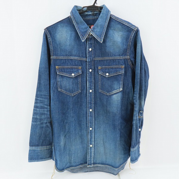 実際に弊社で買取させて頂いたmastermind JAPAN×Theater8/マスターマインド×シアターエイト ローリングストーンズ 刺繍デニムシャツ 8MR-SH01-D/L