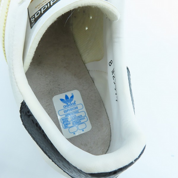 実際に弊社で買取させて頂いたadidas×atmos/アディダス×アトモス SUPER STAR 80s GSNK/スーパースター グロー イン ザ ダーク スネーク/M25977/26.5の画像 4枚目