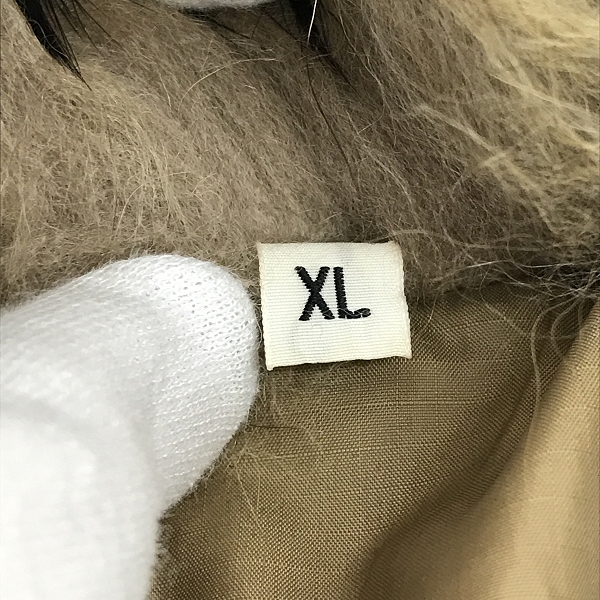 実際に弊社で買取させて頂いたA BATHING APE/アベイシングエイプ ラクーンファー コーデュロイ ダウンジャケット /XLの画像 3枚目