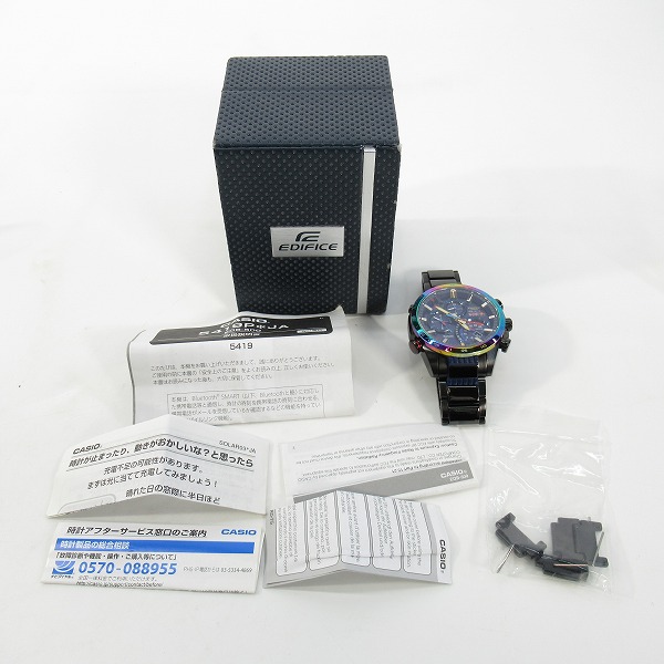 実際に弊社で買取させて頂いたCASIO/カシオ EDIFICE/エディフィス インフィニティ・レッドブル 腕時計 EQB-500RBB-2AJRの画像 6枚目