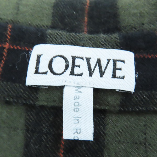 実際に弊社で買取させて頂いたLOEWE/ロエベ Loewe Oversized Patchwork Check Shirt/オーバーサイズシャツ H526Y05W67/39の画像 2枚目