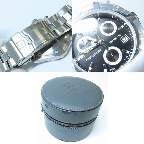 実際に弊社で買取させて頂いたTAG HEUER/タグホイヤー エクスクルーシブ クロノグラフ プロフェッショナル 200m CN111F 【動作未確認】の画像 5枚目