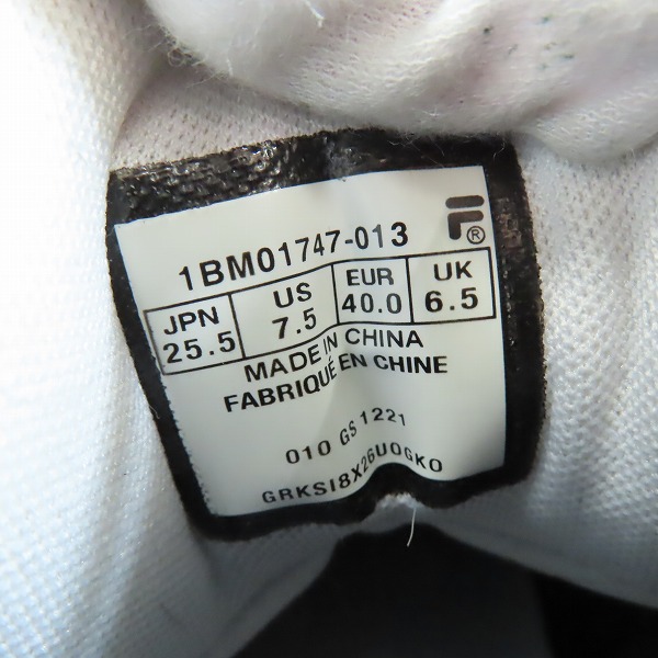 実際に弊社で買取させて頂いたFILA/フィラ ナイトウォーク ハイカットスニーカー 1BM01747-013/25.5の画像 5枚目