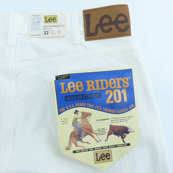 実際に弊社で買取させて頂いた【未使用】Lee/リー 201 レギュラーストレート ツイルTWILL ホワイトジーンズ LM2210-518/32の画像 7枚目