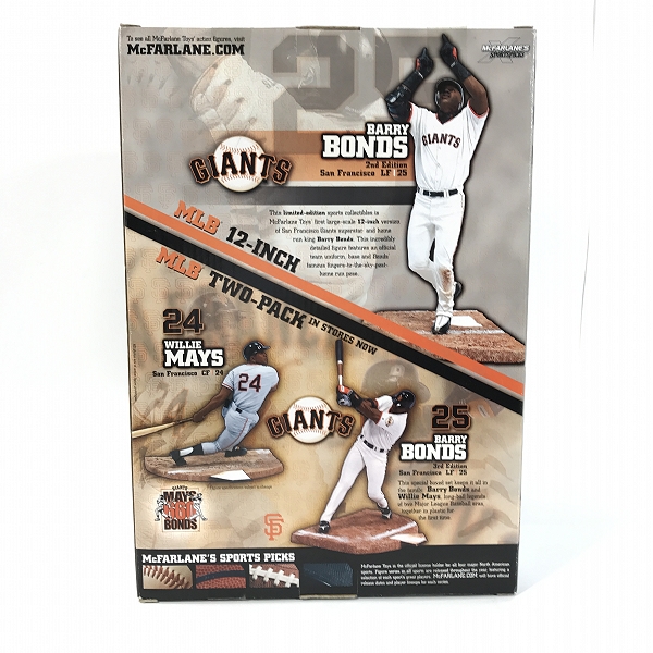 実際に弊社で買取させて頂いた【未開封】McFARLANE TOYS/マクファーレントイズ サンフランシスコ・ジャイアンツ BARRY BONDS 12インチ フィギュアの画像 2枚目