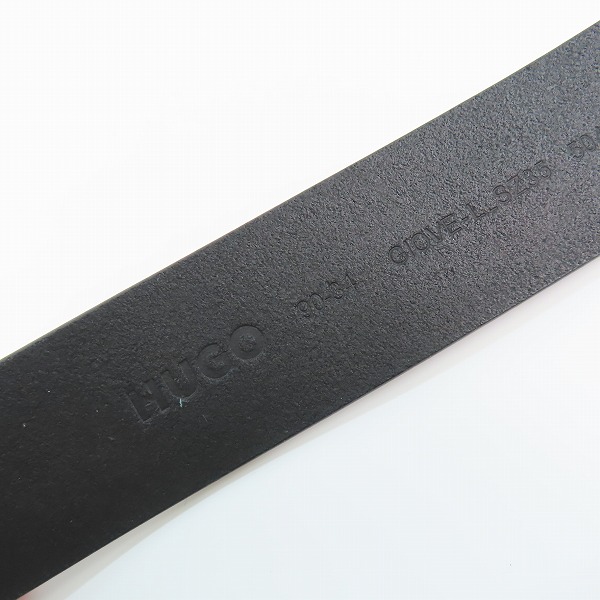 実際に弊社で買取させて頂いたHUGO BOSS/ヒューゴボス Giove-L_Sz35 レタリングロゴループ レザー ベルト 50470652/90-34の画像 1枚目