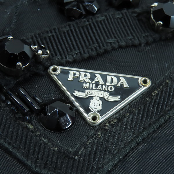 実際に弊社で買取させて頂いたPRADA/プラダ  ブラック ナイロン 二つ折り財布 1M0170の画像 5枚目