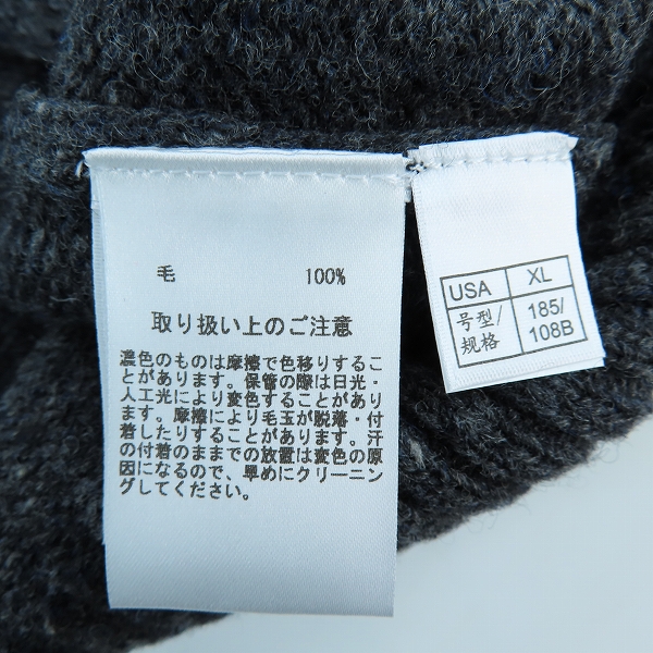 実際に弊社で買取させて頂いた【未使用】Brooks Brothers/ブルックスブラザーズ ウール セーター 100-300-310-314/XLの画像 3枚目