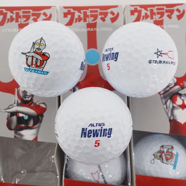 実際に弊社で買取させて頂いた 【未使用/オウンネーム】BRIDGESTONE/ブリヂストン ALTUS Newing ウルトラマン ゴルフボール ホワイト3スリーブの画像 1枚目