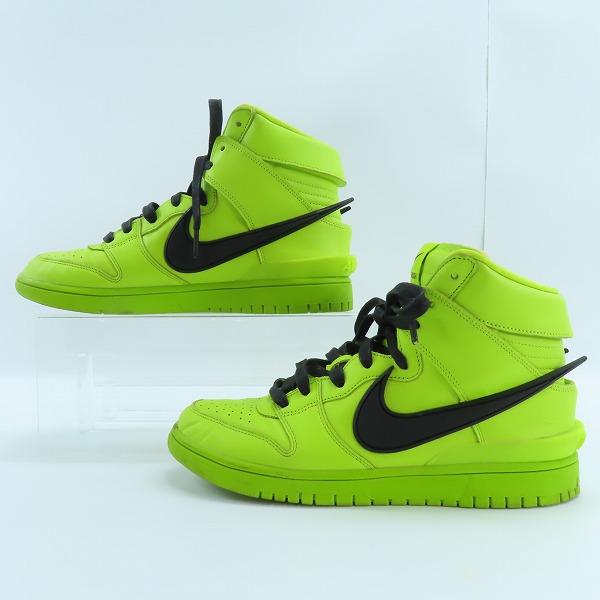 実際に弊社で買取させて頂いたNIKE×AMBUSH/ナイキ×アンブッシュ DUNK HIGH/ダンクハイ フラッシュライム CU7544-300/27.0の画像 3枚目