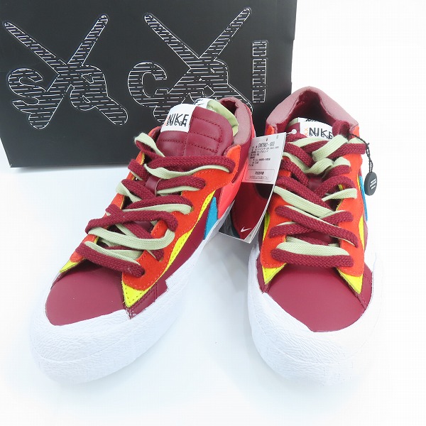 実際に弊社で買取させて頂いた【未使用】NIKE×SACAI×KAWS/ナイキ×サカイ×カウズ BLAZER LOW Team Red ブレーザー DM7901-600 26.5