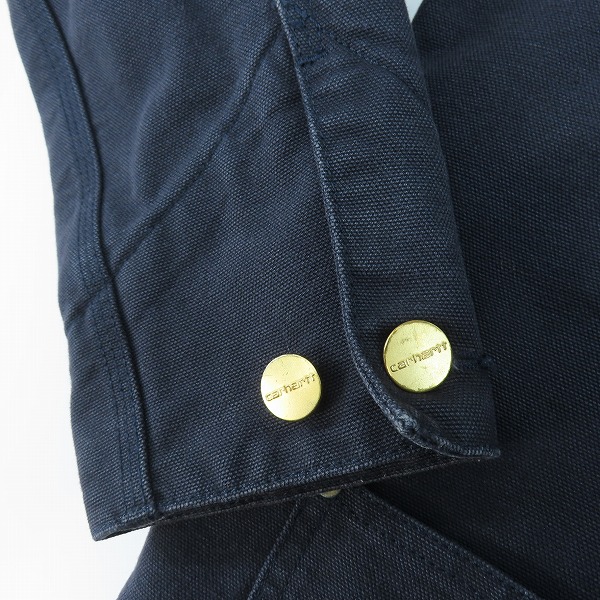 実際に弊社で買取させて頂いたSTUSSY×Carhartt/ステューシー×カーハート WIP Chore Coat チョアコート ダック地 カバーオール/Sの画像 8枚目
