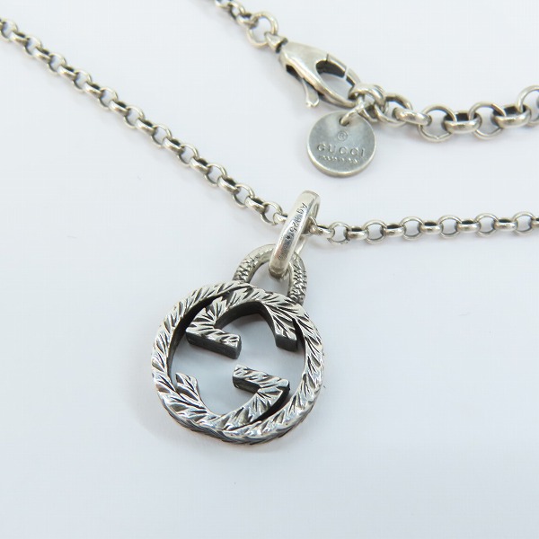 実際に弊社で買取させて頂いたGUCCI/グッチ インターロッキングGGロゴ 印唐草模様 アラベスク ネックレス/ペンダント