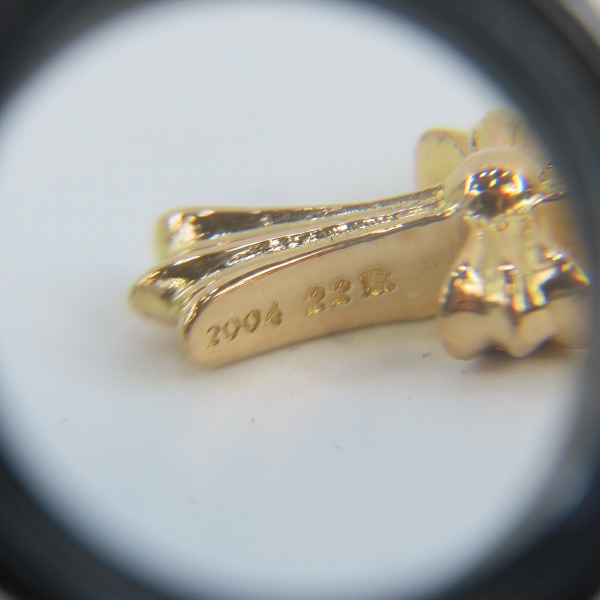 実際に弊社で買取させて頂いた（2）CHROME HEARTS/クロムハーツ 22K BABY FAT/ベビーファットクロス チャーム ｗ/エメラルドの画像 5枚目