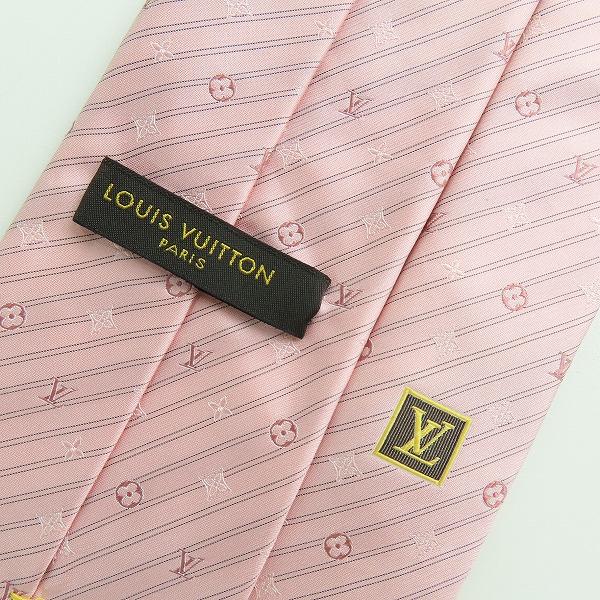 実際に弊社で買取させて頂いたLOUIS VUITTON/ルイヴィトン 総柄 シルク 100％ ネクタイの画像 4枚目