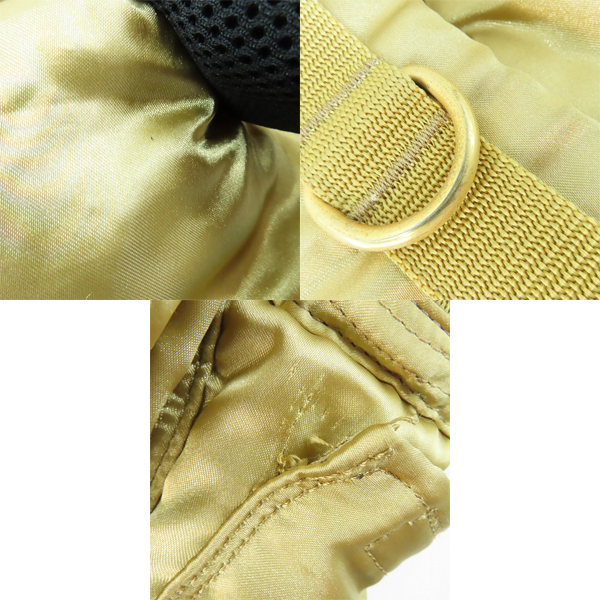 実際に弊社で買取させて頂いたPORTER×B印 YOSHIDA/ポーター ユナイテッドアローズ 別注 DAYPACK/デイパック リュック BULLION GOLD/ブリオンゴールドの画像 8枚目
