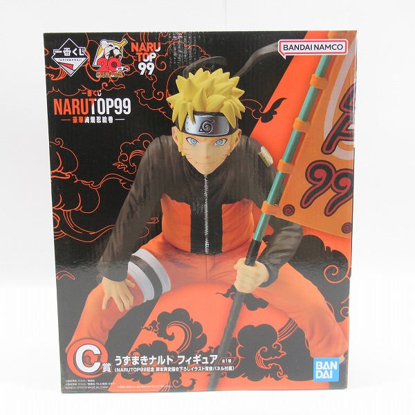 実際に弊社で買取させて頂いた【未開封】一番くじ NARUTOP99 豪華絢爛忍絵巻 C賞 うずまきナルト フィギュア 岸本斉史描き下ろしイラスト背景パネル付属