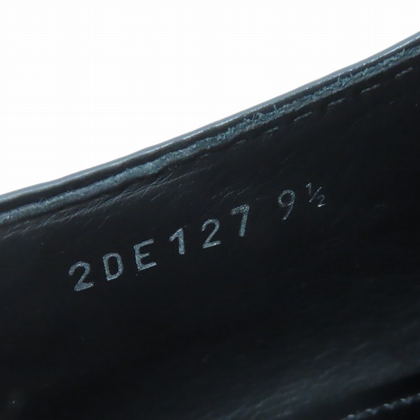 実際に弊社で買取させて頂いたPRADA/プラダ トライアングルロゴプレート チョコレートブラッシュドレザーローファーシューズ 2DE127/9.5の画像 5枚目