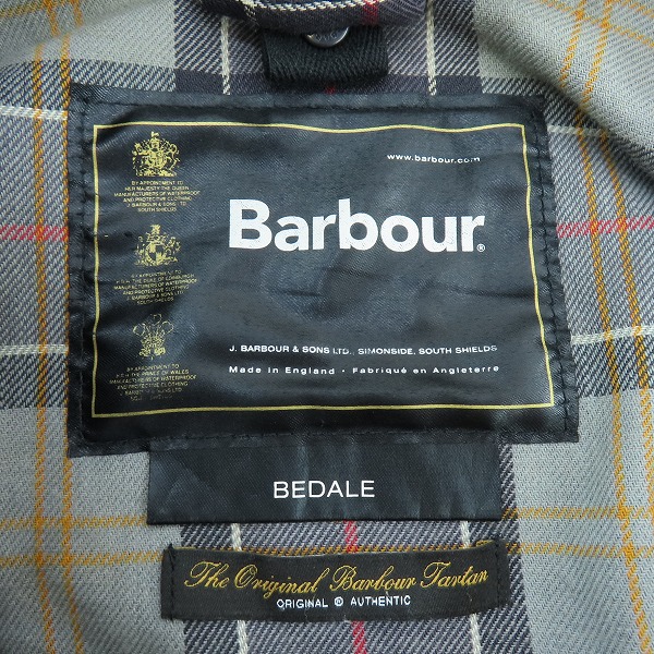 実際に弊社で買取させて頂いたBarbour/バブアー ワックスジャケット ビデイル メンズ オイルドコットン ワックス加工 MWX0018BK9150/C50/127CMの画像 2枚目